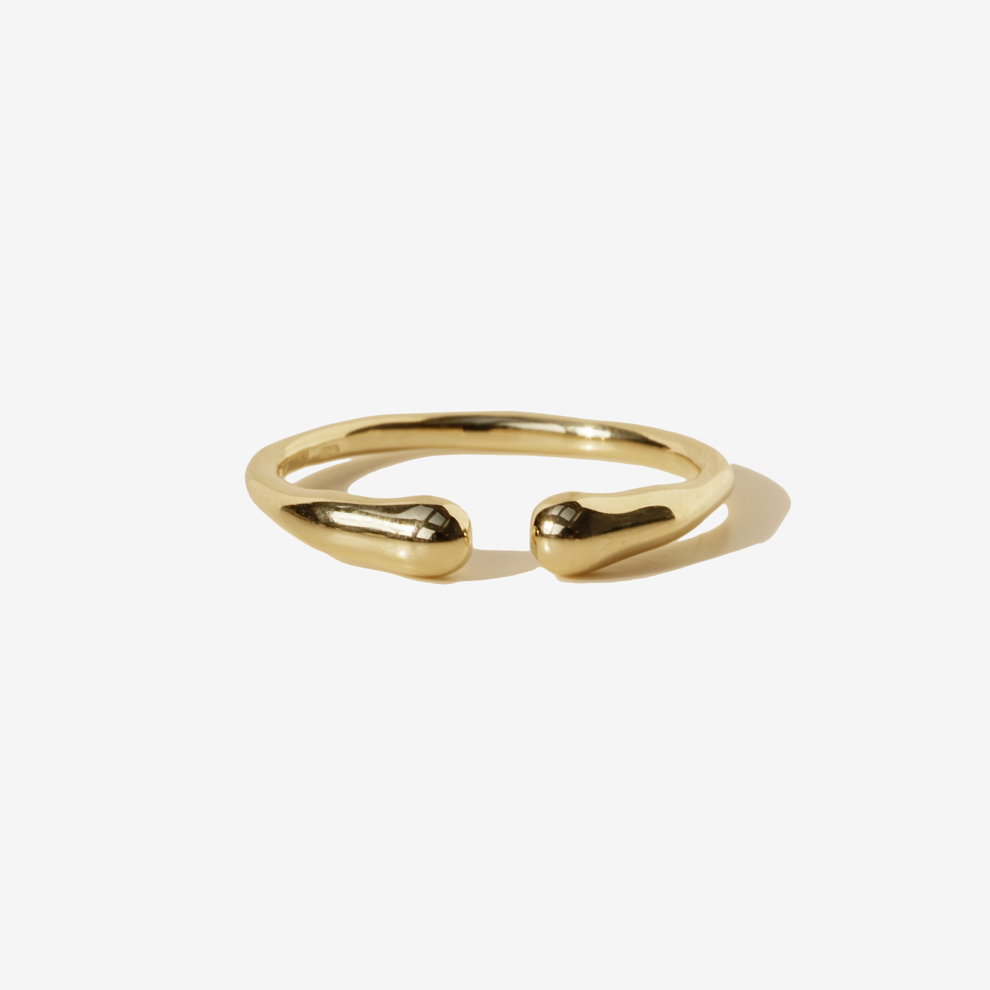 SO Drops open gold ring - NURA.design