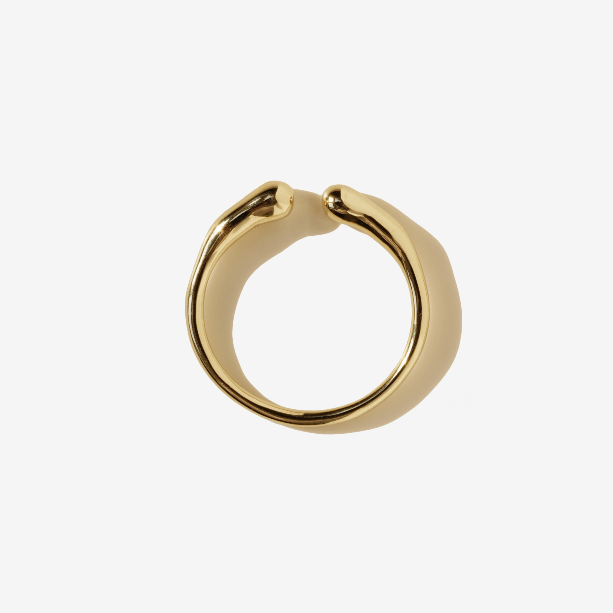 SO Drops open gold ring - NURA.design