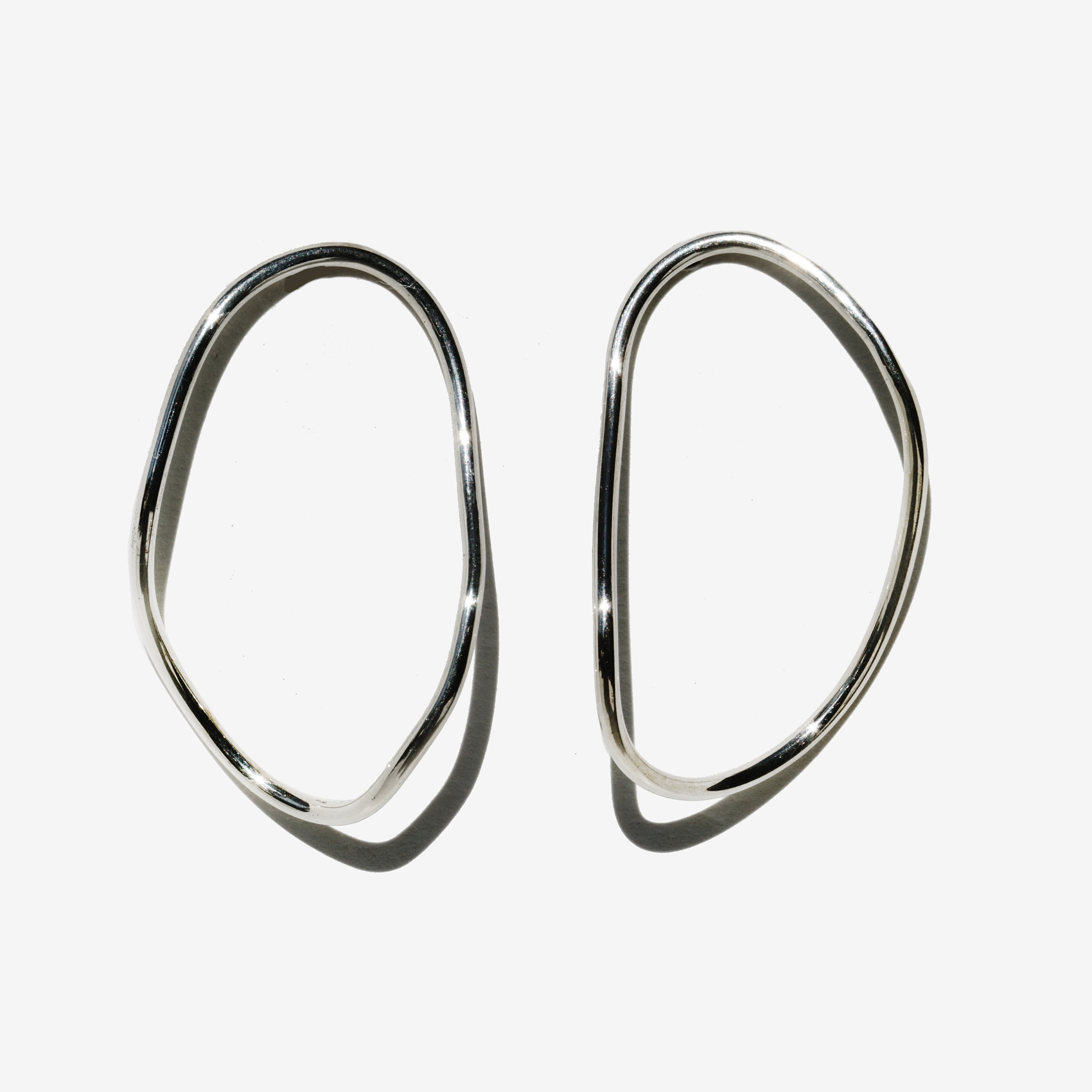 OVAL silver earrings - NURA.design